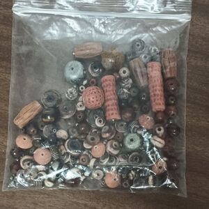 Assorted Beads in Earth Tones
